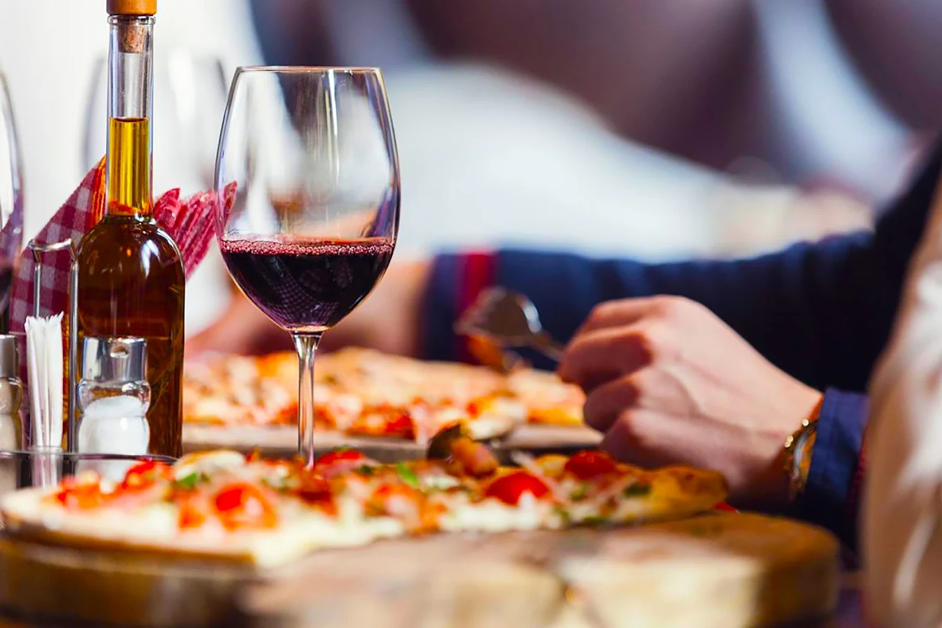 Fire-roasted gluten-free flatbread pizza at Avatara Pizza Shawnessy Calgary SW — organic locally sourced ingredients